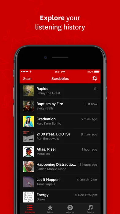 lastfm: listening history